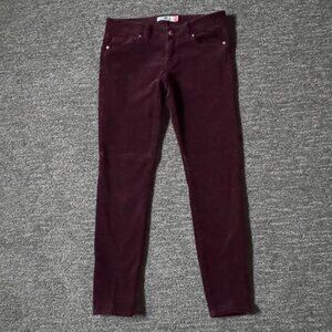 CABI - Burgundy CORDUROY SKINNY #3197 - STRETCHY Jean - Size 6